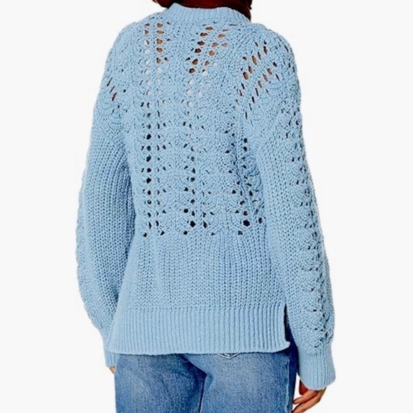 Joie NWT MSRP $228 Drop Shoulder 100% Cotton Knit Crewneck Relaxed Sweater XL - Picture 4 of 5